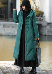 New Rose Hooded Button Pockets Duck Down Puffer Coat Winter