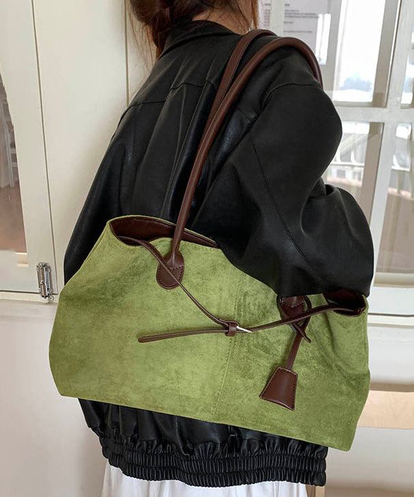 New Stylish Yellow Large Capacity Suede Shoulder Bag