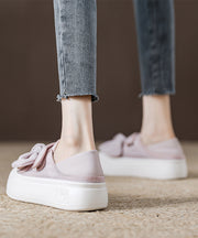New Velcro Splicing Pink Casual Board Shoes