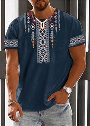 New White O Neck Print Cotton T Shirt Men Summer