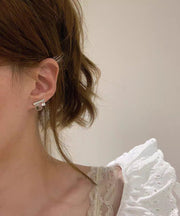 Novelty Nude Sterling Silver Alloy Crystal Ball Stud Earrings