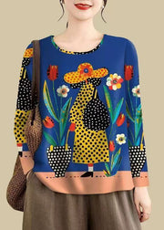 Novelty Oversized Print Cotton Shirts Fall