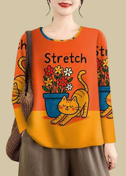 Novelty Oversized Print Cotton Shirts Fall