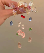 Novelty Rainbow Copper Beads Floral Tassel Drop Earrings