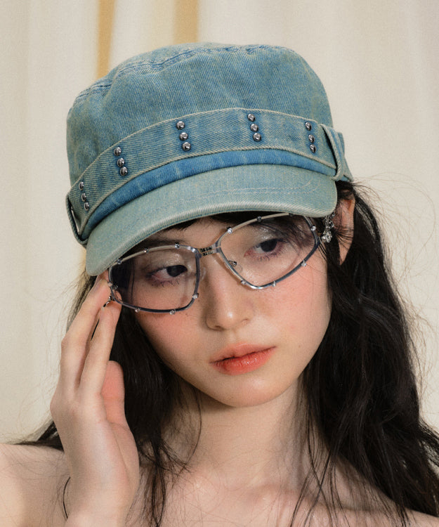 Novelty Vogue Blue Rivet Denim Breton Hat