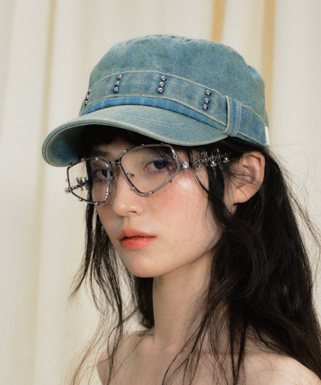 Novelty Vogue Blue Rivet Denim Breton Hat