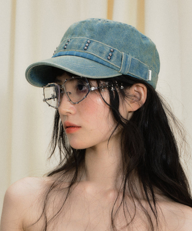 Novelty Vogue Blue Rivet Denim Breton Hat