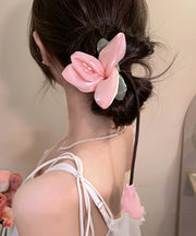 Orange Fabric Bellflower Weaving Hair Band