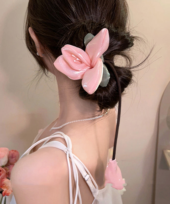 Orange Fabric Bellflower Weaving Hair Band