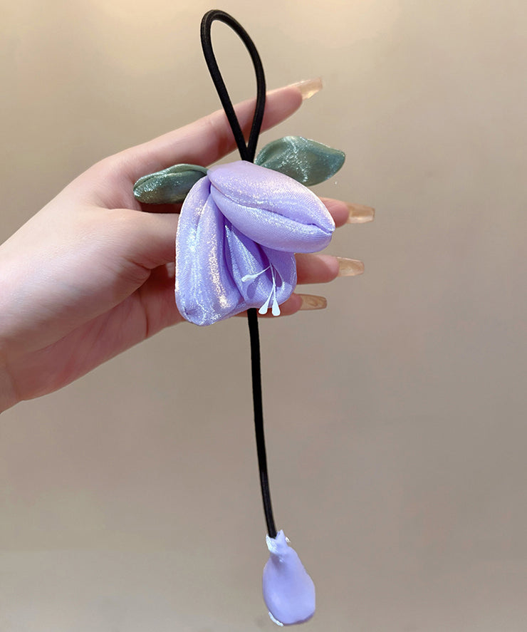 Orange Fabric Bellflower Weaving Hair Band