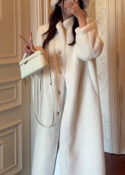 Original Apricot Stand Collar Button Mink Velvet Coats Winter