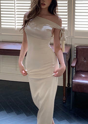 Original Design Apricot Asymmetrical Vacation Long Dresses Summer