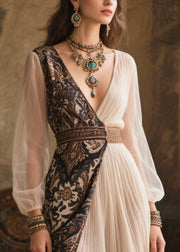 Original Design Asymmetrical Exra Large Hem Chiffon Long Dress Summer