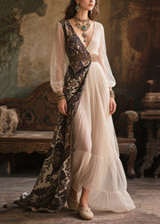 Original Design Asymmetrical Exra Large Hem Chiffon Long Dress Summer