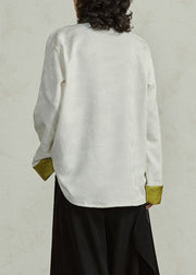 Original Design Beige Stand Collar Solid Top Fall