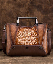 Original Design Black Jacquard Calf Leather Tote Handbag