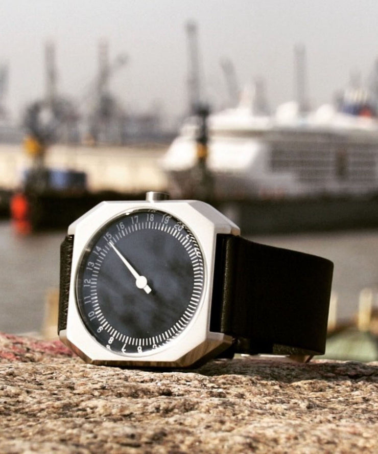 Original Design Black Leather Quartz Movement Square Watches