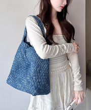 Original Design Blue Denim Large Capacity Shoulder Bag