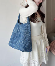 Original Design Blue Denim Large Capacity Shoulder Bag