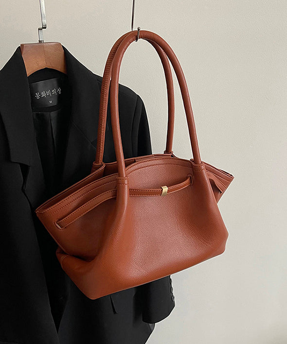 Original Design Coffee Red Versatile Large Capacity Shoulder Bag