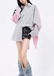 Original Design Colorblock Wear On Both Sides Cotton Shirts Fall