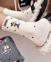 Original Design Cute Versatile Mickey Dot Crew Socks