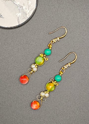 Original Design Fine Crystal Ethnic Style Drop Earrings