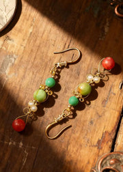 Original Design Fine Crystal Ethnic Style Drop Earrings