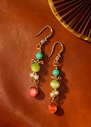 Original Design Fine Crystal Ethnic Style Drop Earrings