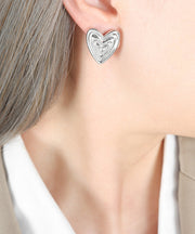 Original Design Gold 14K Gold Heart-Shaped Stud Earrings