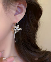 Original Design Gold Alloy Iris Hoop Earrings
