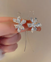 Original Design Gold Alloy Iris Hoop Earrings