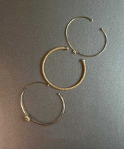 Original Design Gold Alloy Zircon Cuff Three-Piece Set