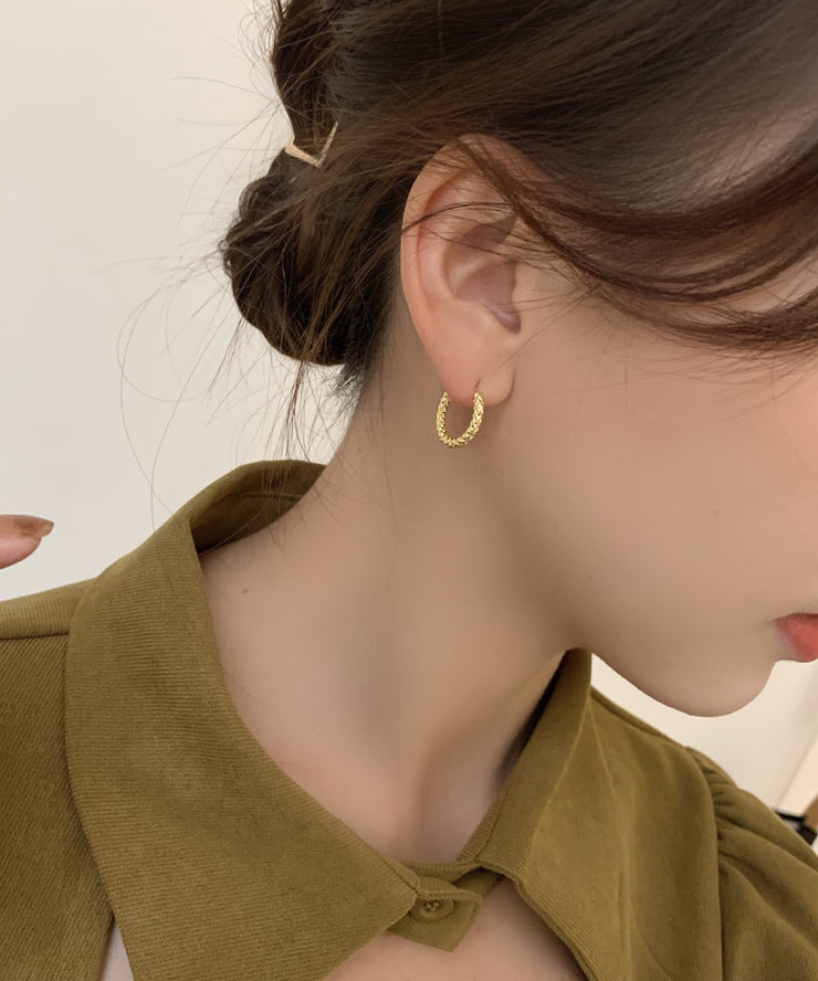 Original Design Gold Copper Alloy Hoop Earrings