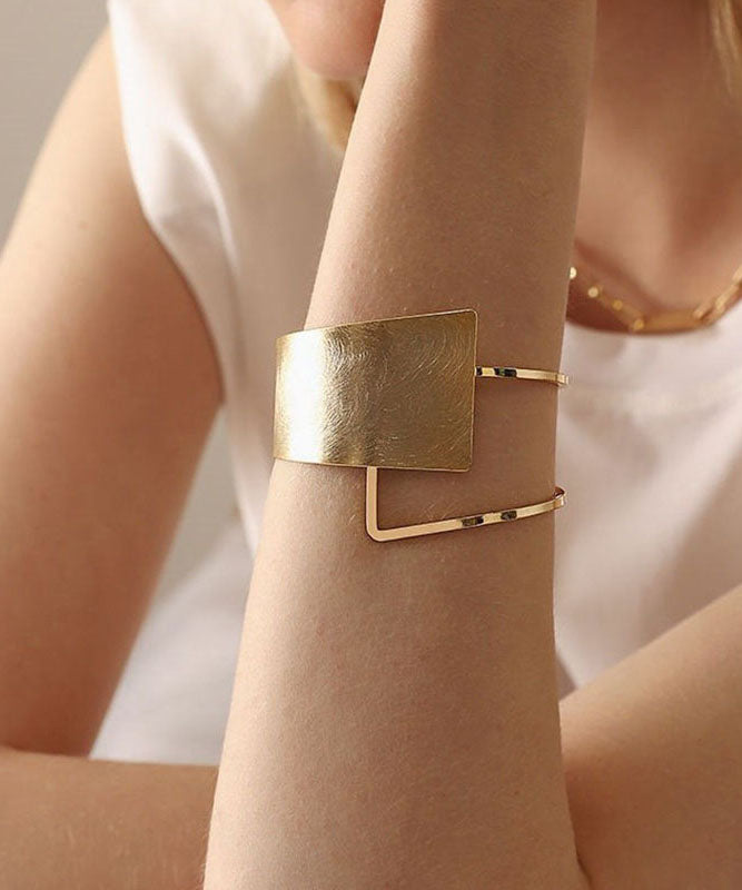 Original Design Gold Metal Asymmetrical Cuff
