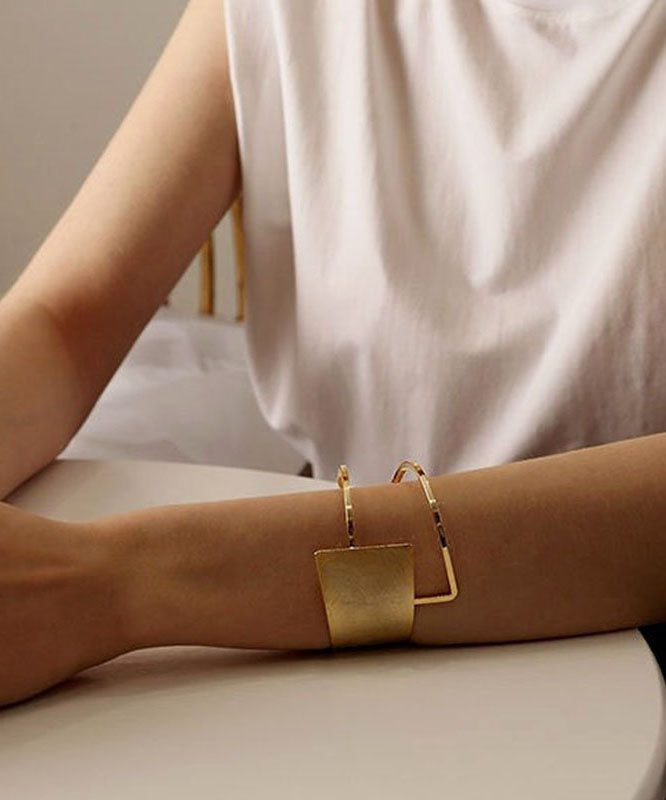 Original Design Gold Metal Asymmetrical Cuff