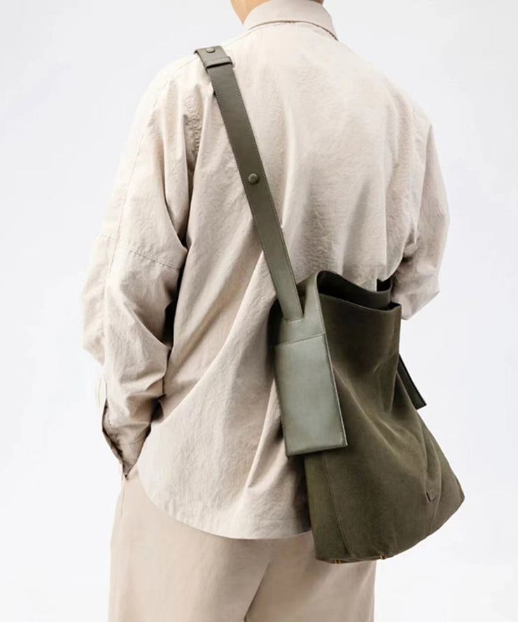 Original Design Green Large Capacity Versatile Suede Shoulder Bag