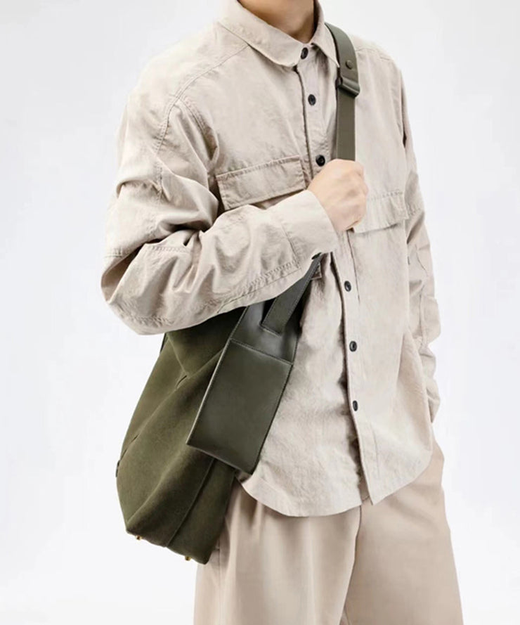Original Design Green Large Capacity Versatile Suede Shoulder Bag