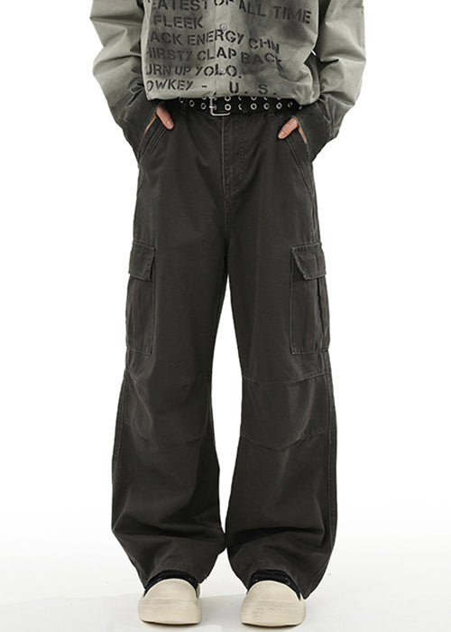 Original Design Green Pockets High Waist Denim Men Pants Spring