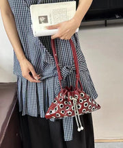 Original Design Mulberry Hollow Out Drawstring Faux Leather Shoulder Bags