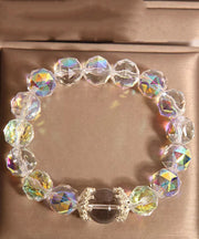 Original Design Pink Weave Crystal Chain Bracelet