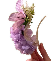 Original Design Purple Alloy Butterflies In Love With Flowers Hairpin
