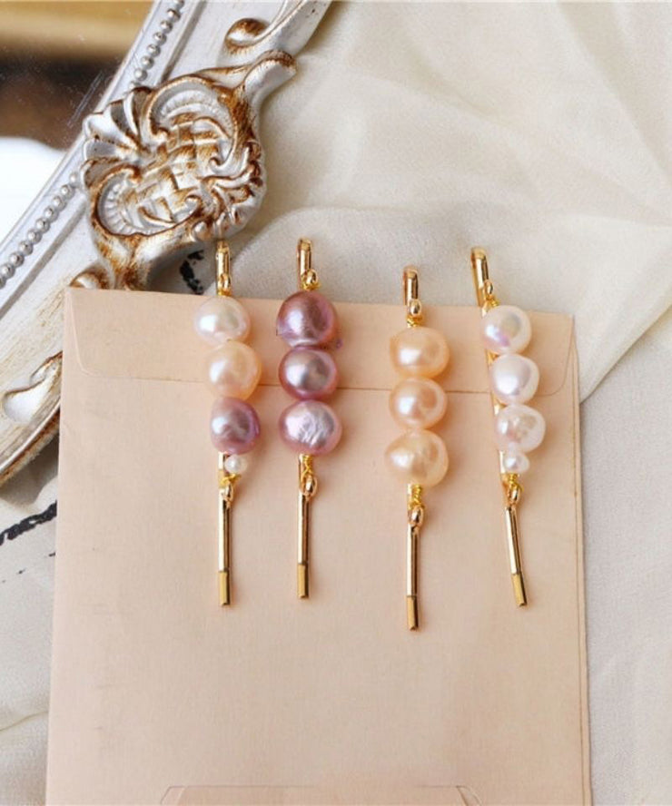 Original Design Purple Metal Alloy Pearl Hairpin