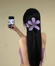 Original Design Purple Metal Floral Hairpin