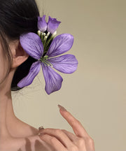 Original Design Purple Metal Floral Hairpin