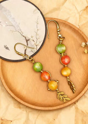 Original Design Rainbow Crystal Oriental Drop Earrings