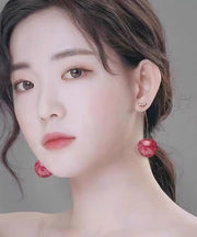 Original Design Red Alloy Cherry Drop Earrings