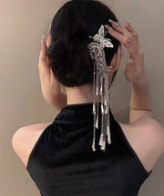 Original Design Silk Alloy Butterfly Tassel Hairpin