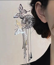 Original Design Silk Alloy Butterfly Tassel Hairpin
