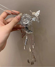 Original Design Silk Alloy Butterfly Tassel Hairpin